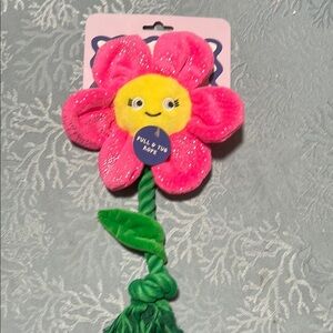 Sparkly Pink Flower Pull & Tug Toy